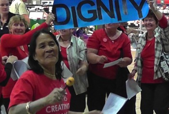 Seniors Creating Change flash mob the Charters Towers Shopping Centre in 2012